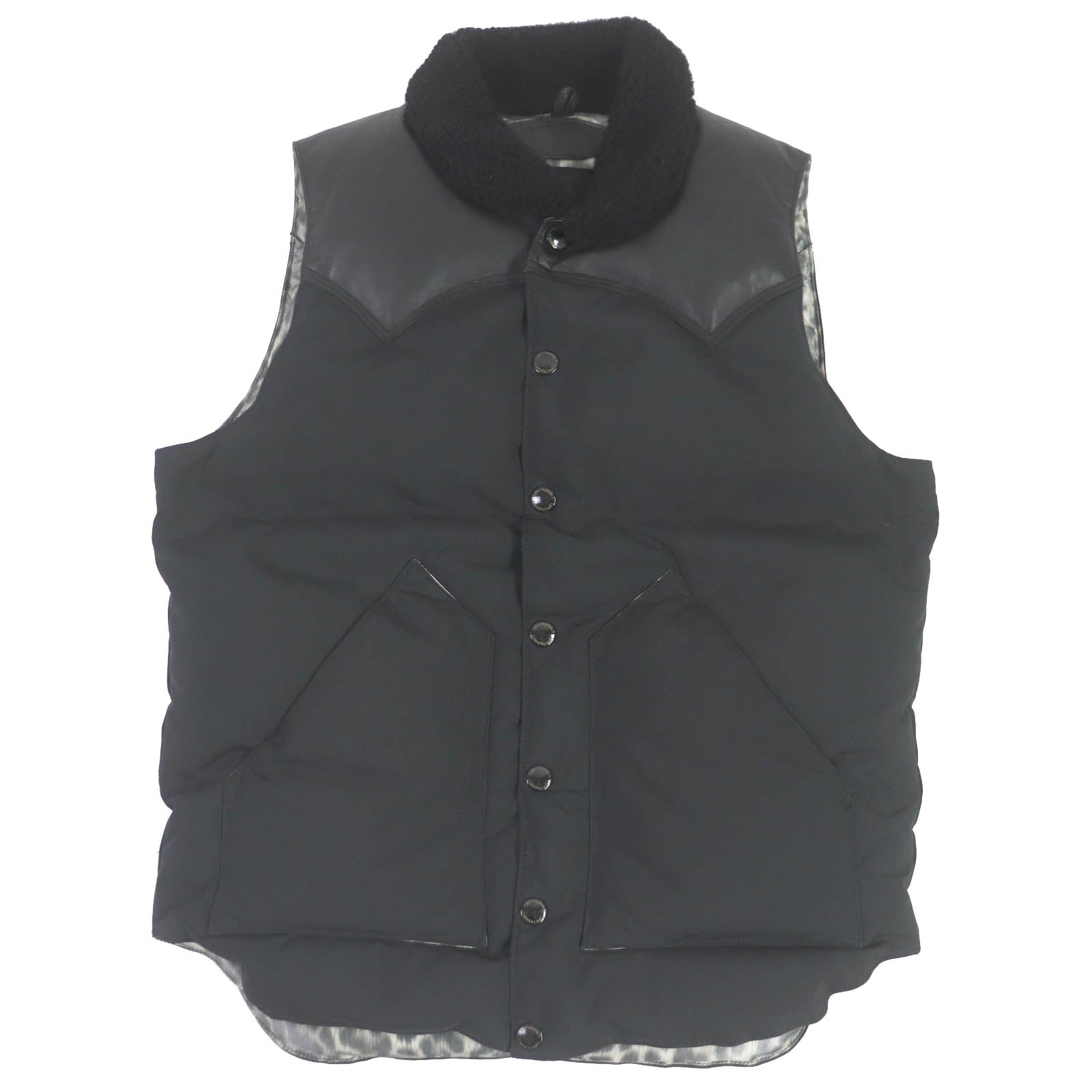 1piu1uguale3 Genuine Leather Mouton Down Vest for Women - Warm Winter Black Jacket Size 4 | Cozy Outerwear for Casual Outings & Outdoor Activities