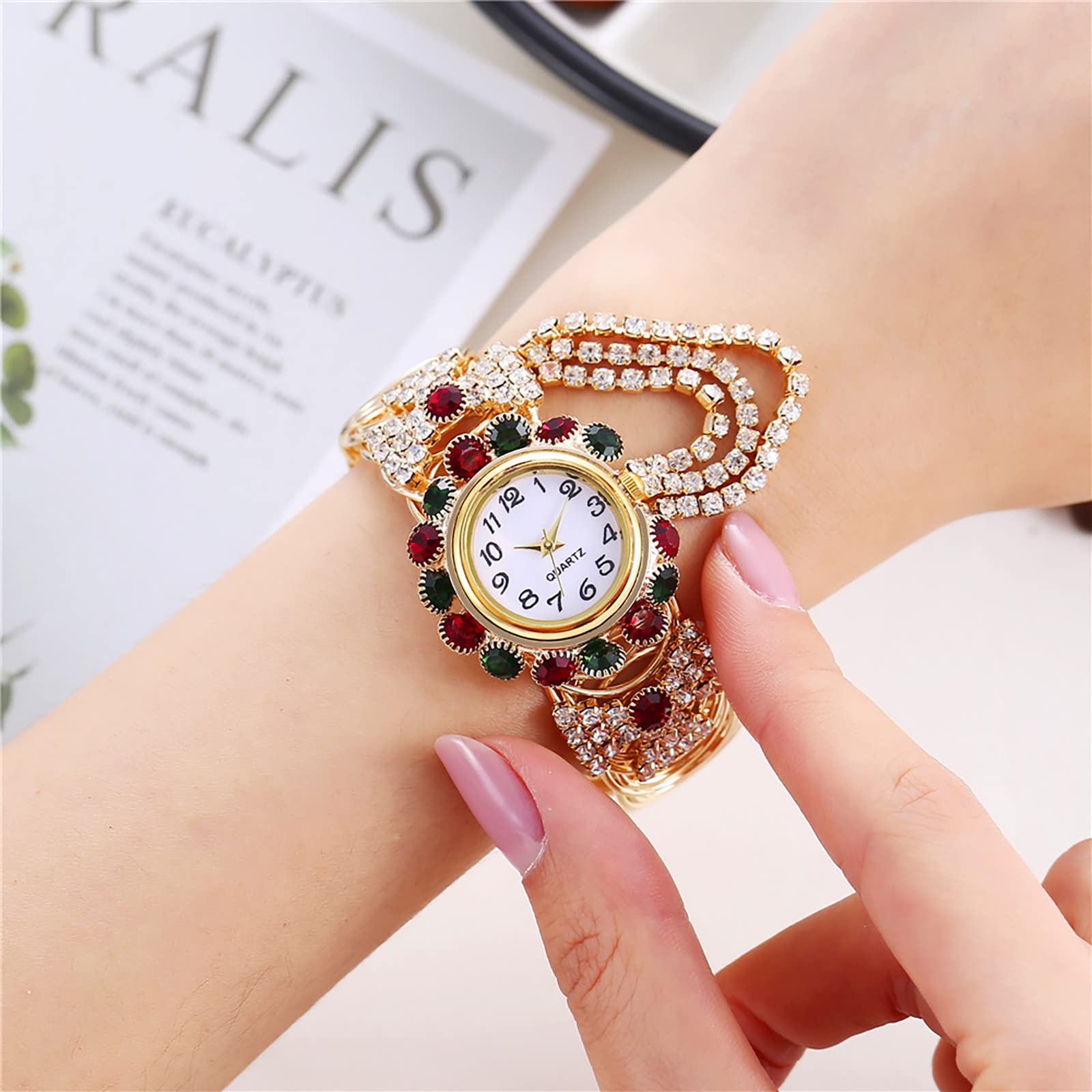 Reyiza Women's Quartz Watch - Fashion Chain Alloy Bracelet with Stainless Steel Buckle, Elegant Business Watch Set for Ladies, Multicolor | Perfect for Office, Party & Everyday Wear