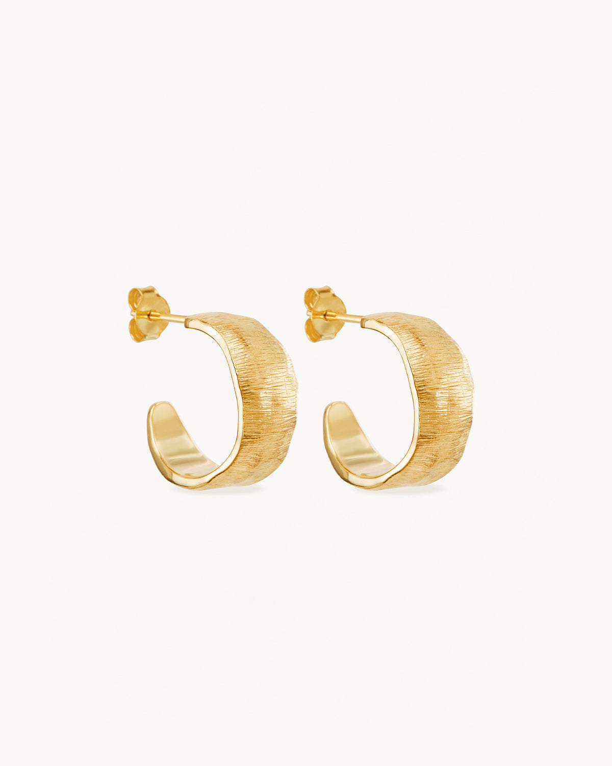 18K Gold Vermeil Woven Light Hoop Earrings - Dainty & Elegant Jewelry for Women - Perfect for Everyday Wear, Office & Special Occasions