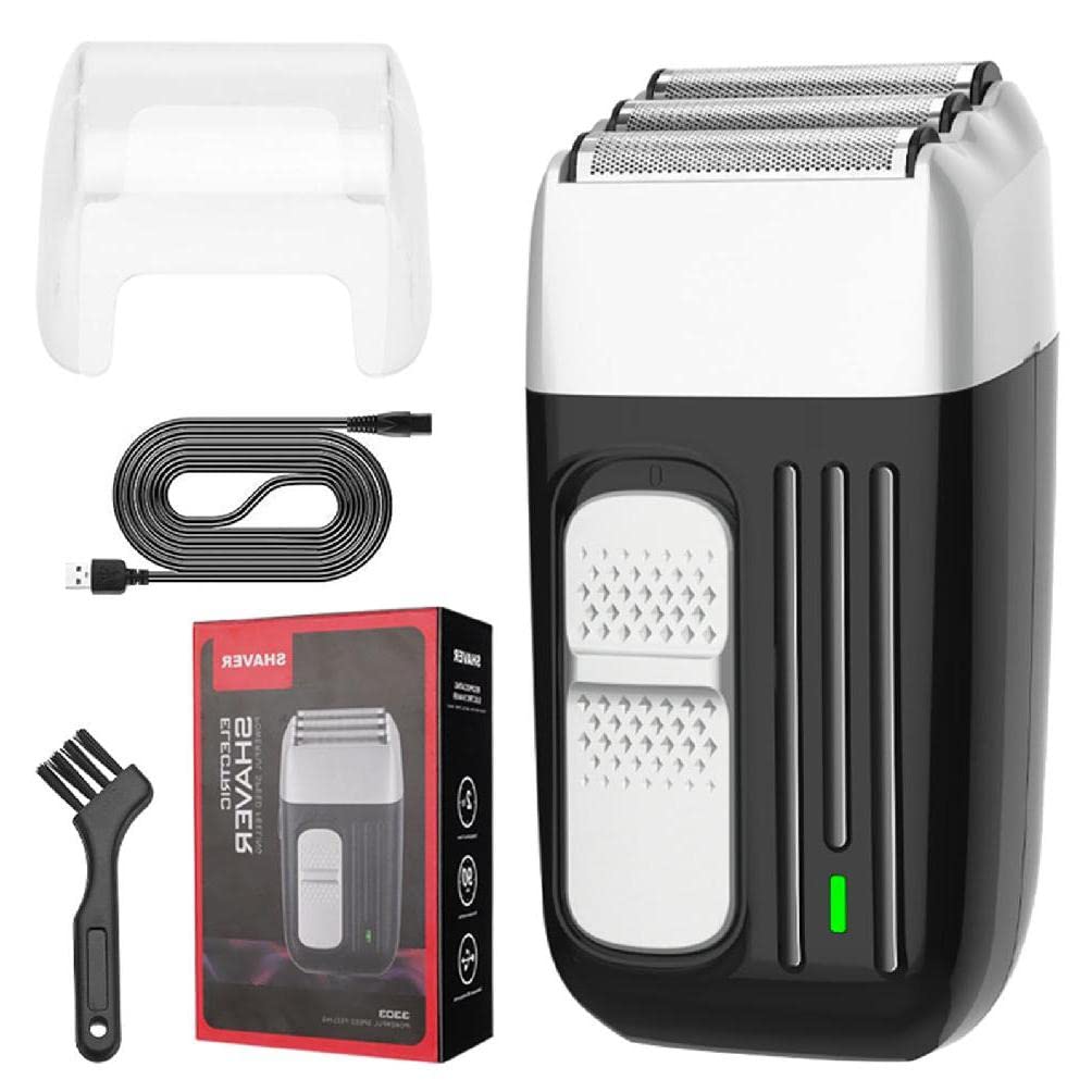 Professional Cordless Rechargeable Electric Razor for Men - Barber Quality Head & Beard Shaver with Precision Blades, Portable Men's Grooming Kit for Travel, Home & Salon Use