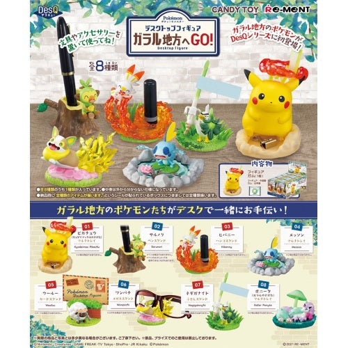 Pokemon DesQ Galar 3-Inch Desktop Figure - Re-Ment Collectible Toy for Anime Fans, Perfect for Home Office Decor & Gift Giving