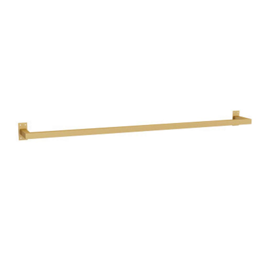 Gold Wall-Mounted Floating Shelves - Storage Rack for Clothing Display | Commercial Coat Hanger & Laundry Room Organizer | Perfect for Bedrooms, Changing Rooms & Retail Stores | Space-Saving Home & Business Storage Solution