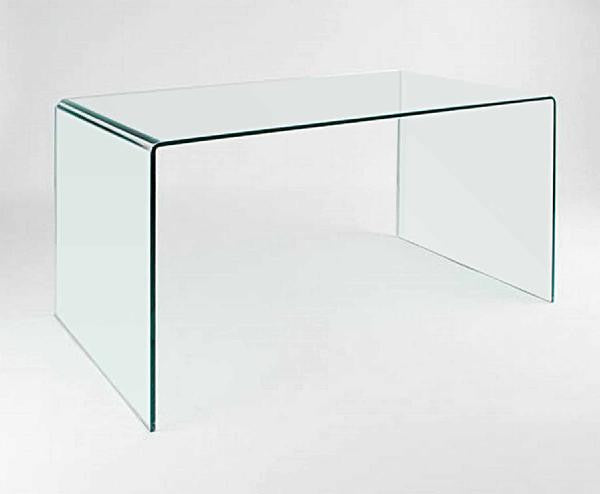 CII CD009 Clear Tempered Glass Desk - 15.7