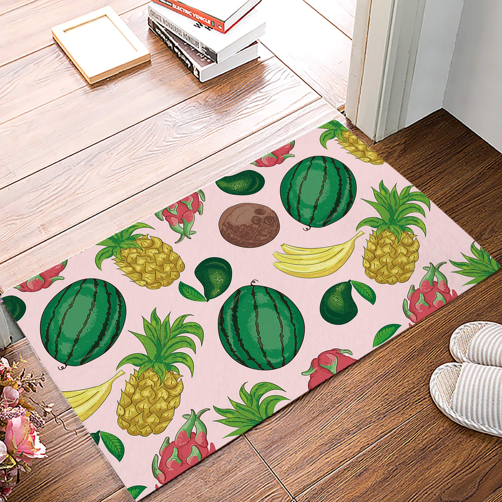 Non-Slip Cartoon Dragon Fruit Watermelon Pineapple Doormat 20