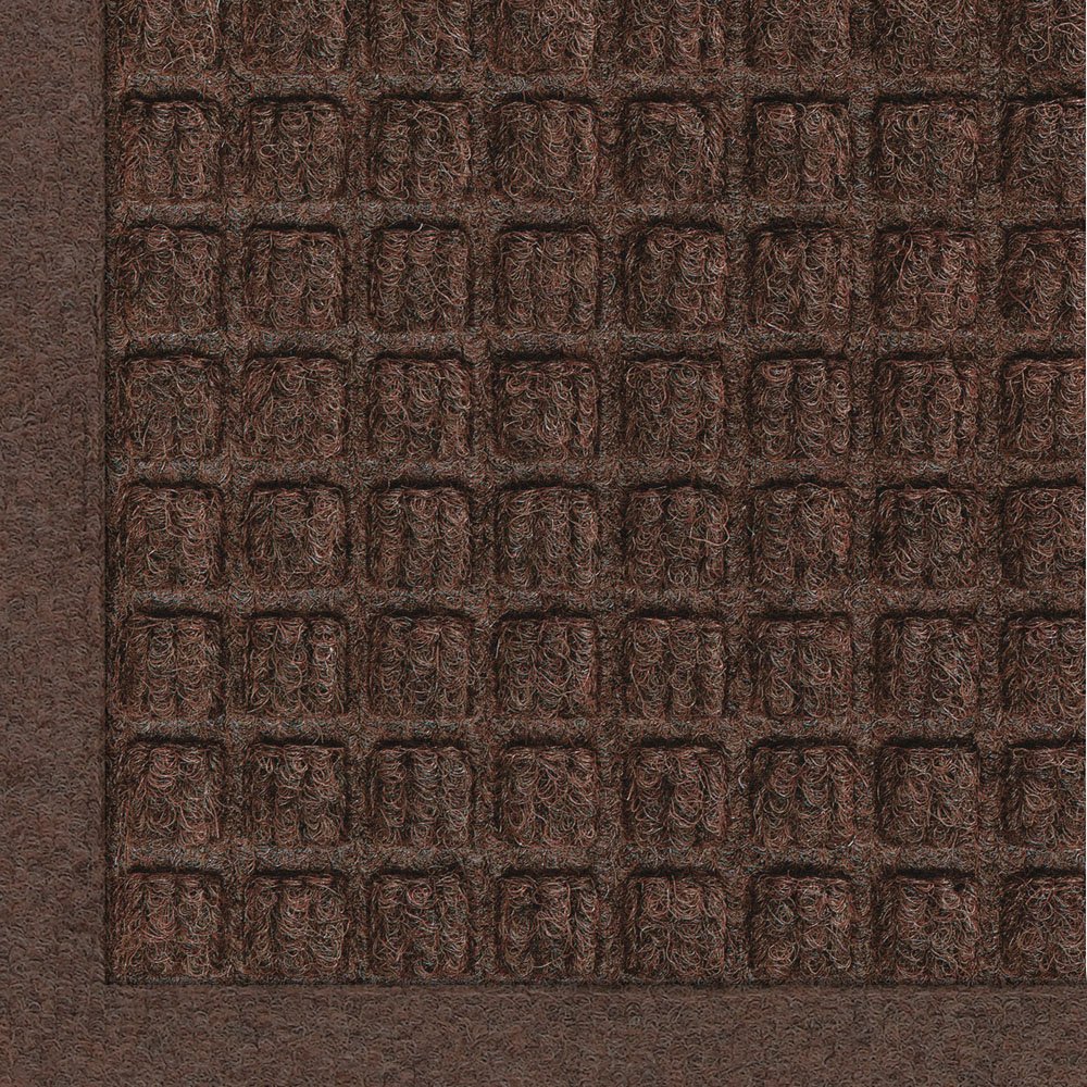Premium WaterHog Fashion Mat - Heavy-Duty Commercial Entrance Rug with Fabric Border for Indoor & Outdoor Use - Quick-Drying, Stain-Resistant Doormat (Dark Brown, 6' x 8') - Perfect for High-Traffic Areas, Offices, and Home Entrances
