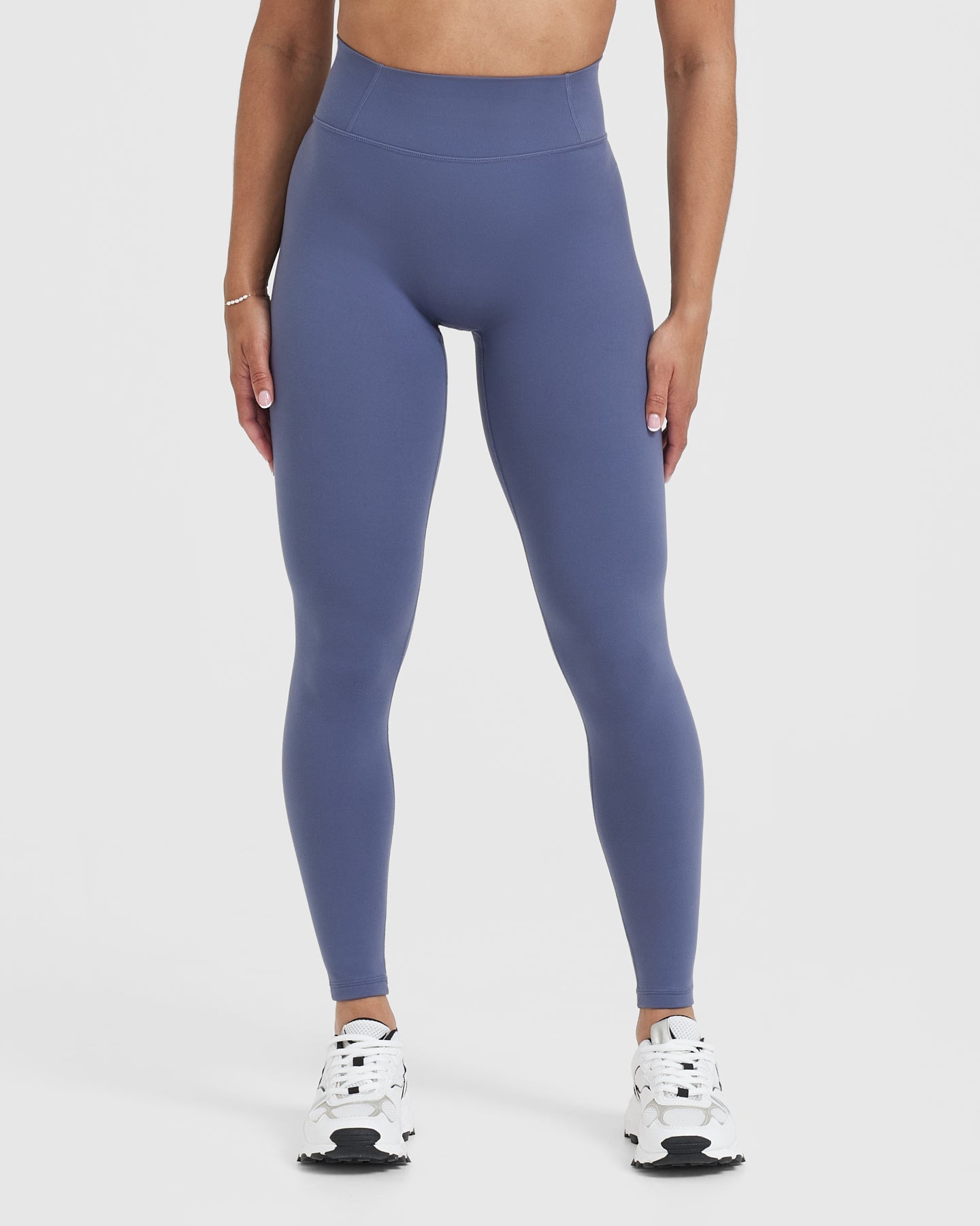 Timeless High Waisted Leggings for Women - Slate Blue Yoga Pants with Pockets | Perfect for Workout, Running, Yoga & Everyday Wear