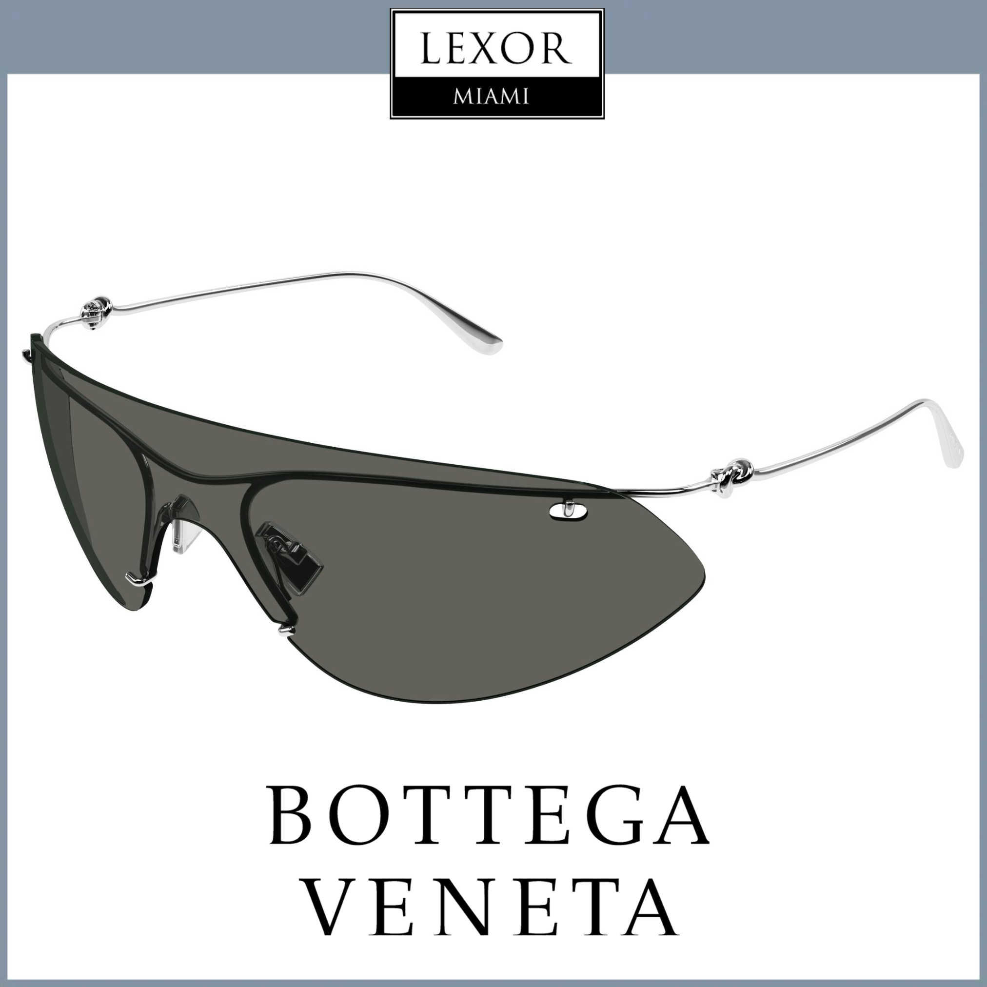 Bottega Veneta BV1272S 002 99 Unisex Metal Sunglasses - UV Protection, Polarized Lenses for Men & Women - Perfect for Driving, Beach & Outdoor Activities