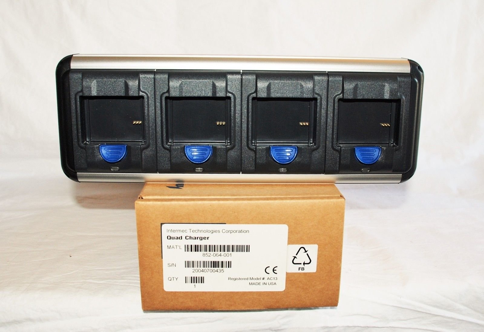 Honeywell Intermec 4 Bay Battery Charger AC13 CN2 Quad Charger 852-064-001 - Fast Charging for Handheld Scanners & Mobile Computers - Ideal for Warehouse, Retail & Logistics Use