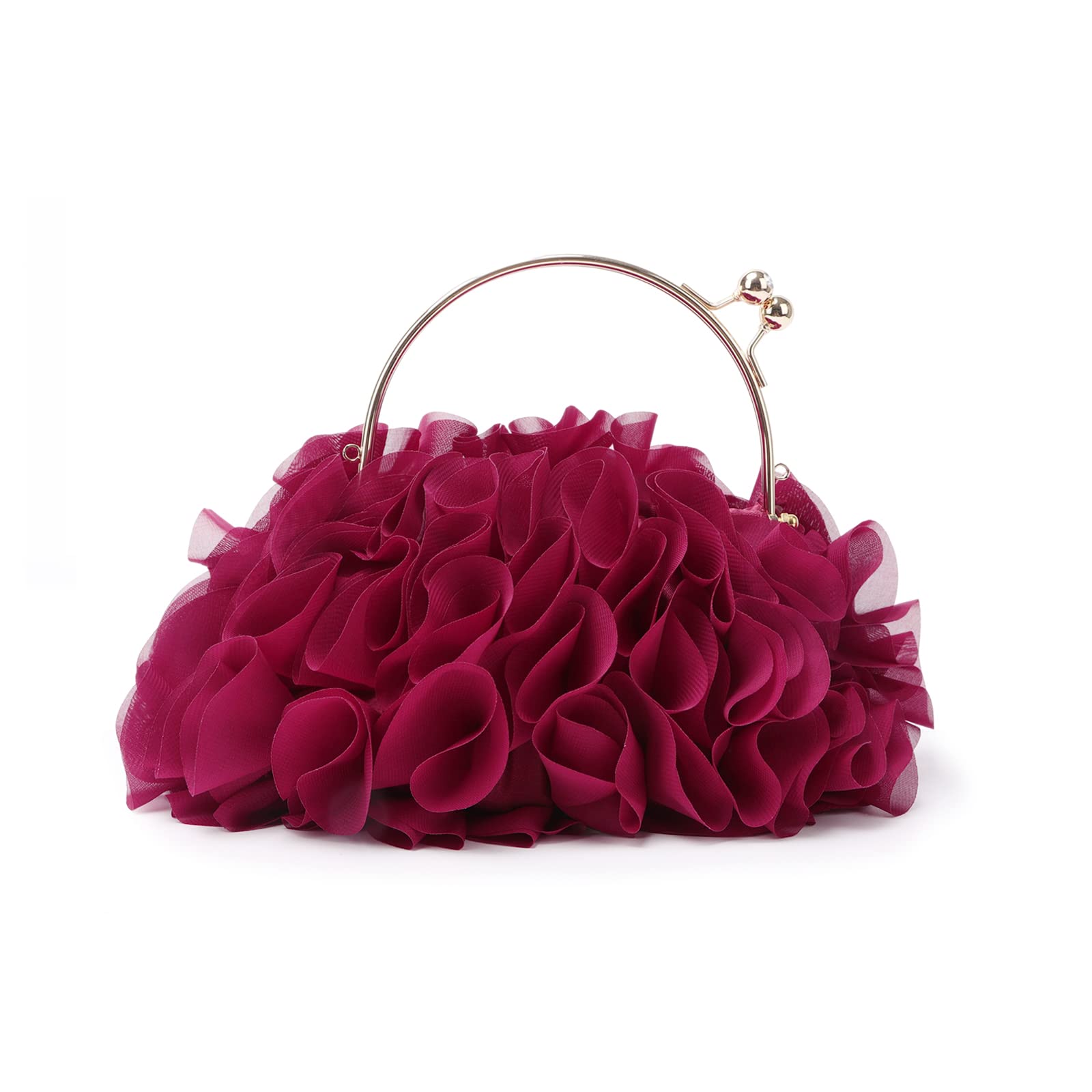 Lanpet Floral Clutch Purse for Women - Elegant Satin Evening Bag for Party & Prom