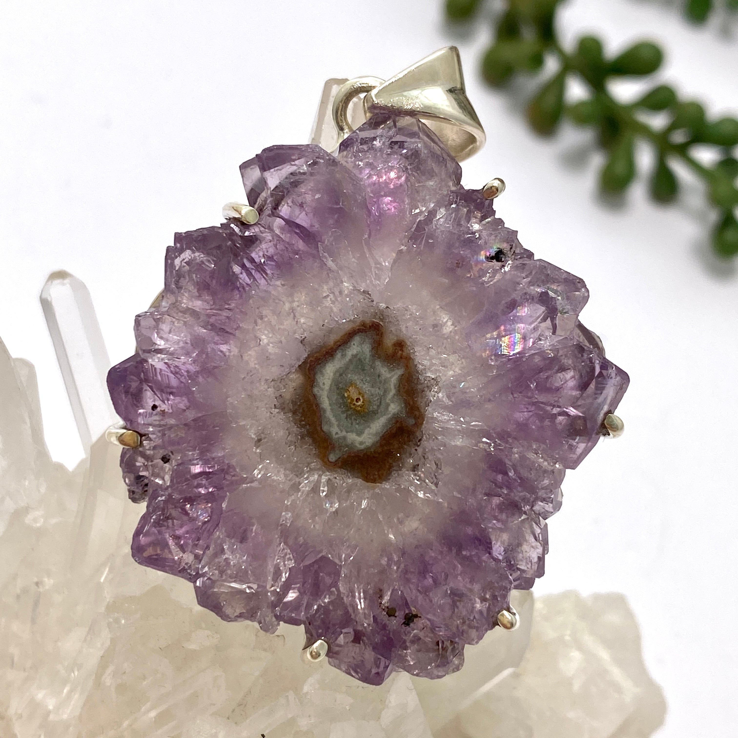 52mm Amethyst Stalactite Pendant Necklace - Natural Crystal Jewelry for Women, Spiritual Healing & Meditation Accessory | Perfect for Yoga, Reiki, and Energy Balancing