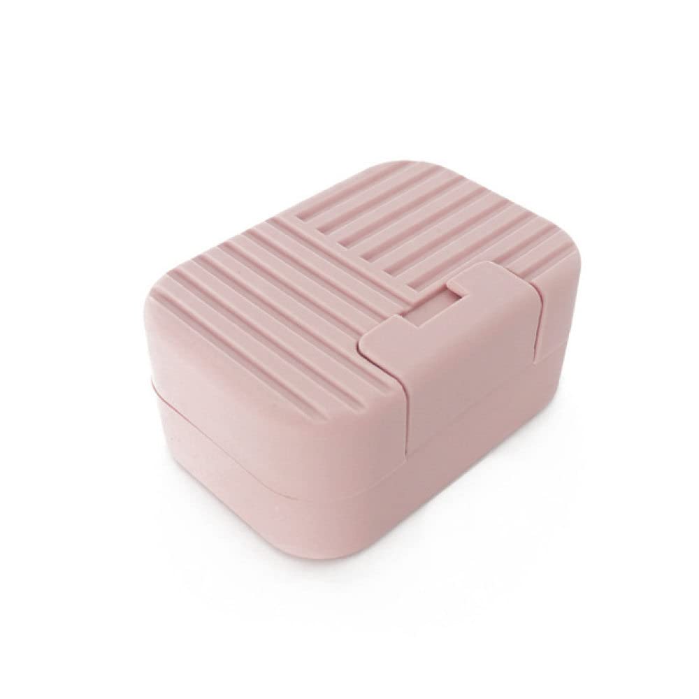 Sealed Travel Soap Box with Lid - Portable Soap Storage Container for Bathroom, Home & Travel - Pink Soap Dish Case - Perfect for Camping, Gym & Daily Hygiene