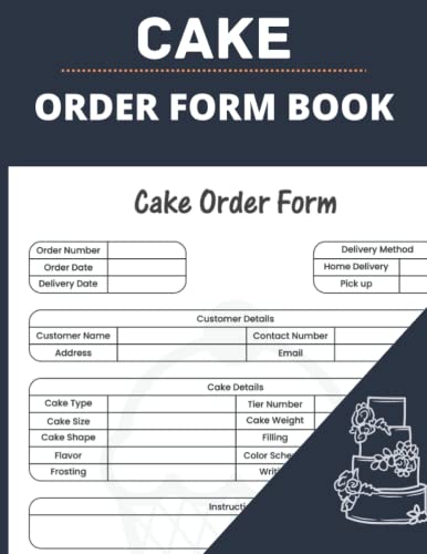 Premium Cake Order Forms & Planner Book - 8.5