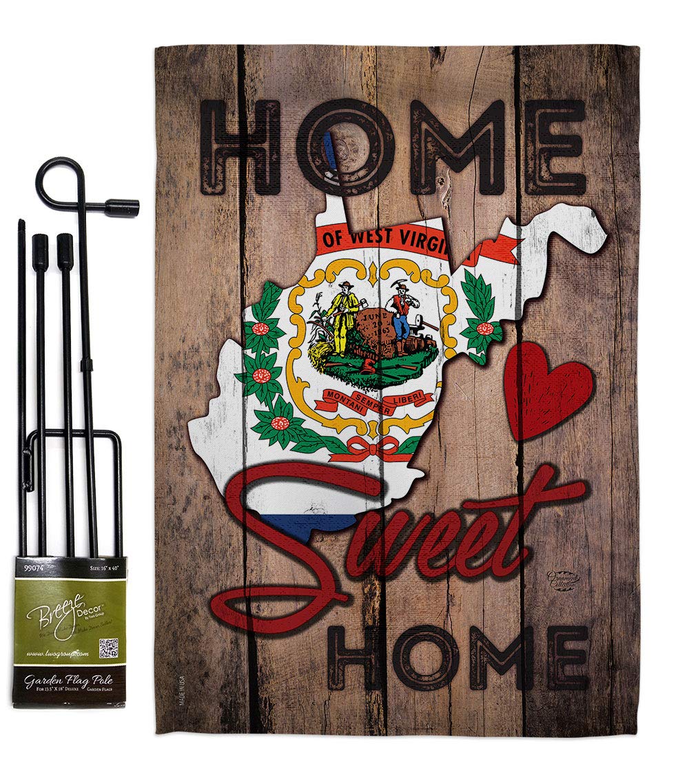 West Virginia Garden Flag Set - Double-Sided 13x18.5in - Perfect for Yard & Home Decor