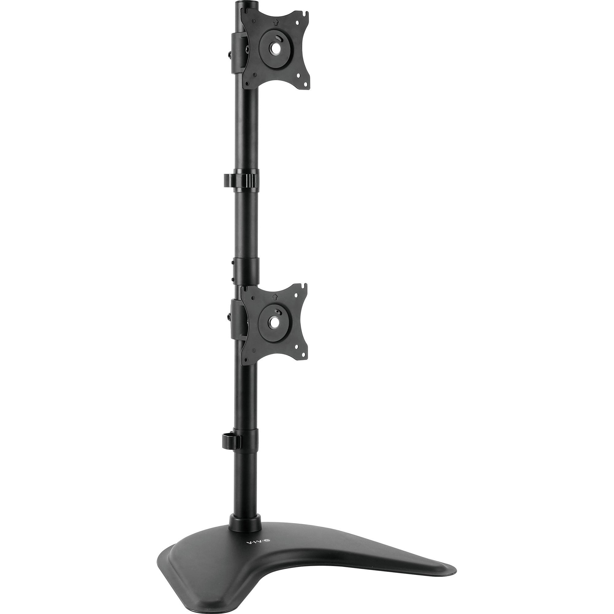 Dual Vertical Monitor Stand for Desk - Adjustable Ergonomic VESA Mount for 2 Screens - Perfect for Gaming, Coding & Office Work