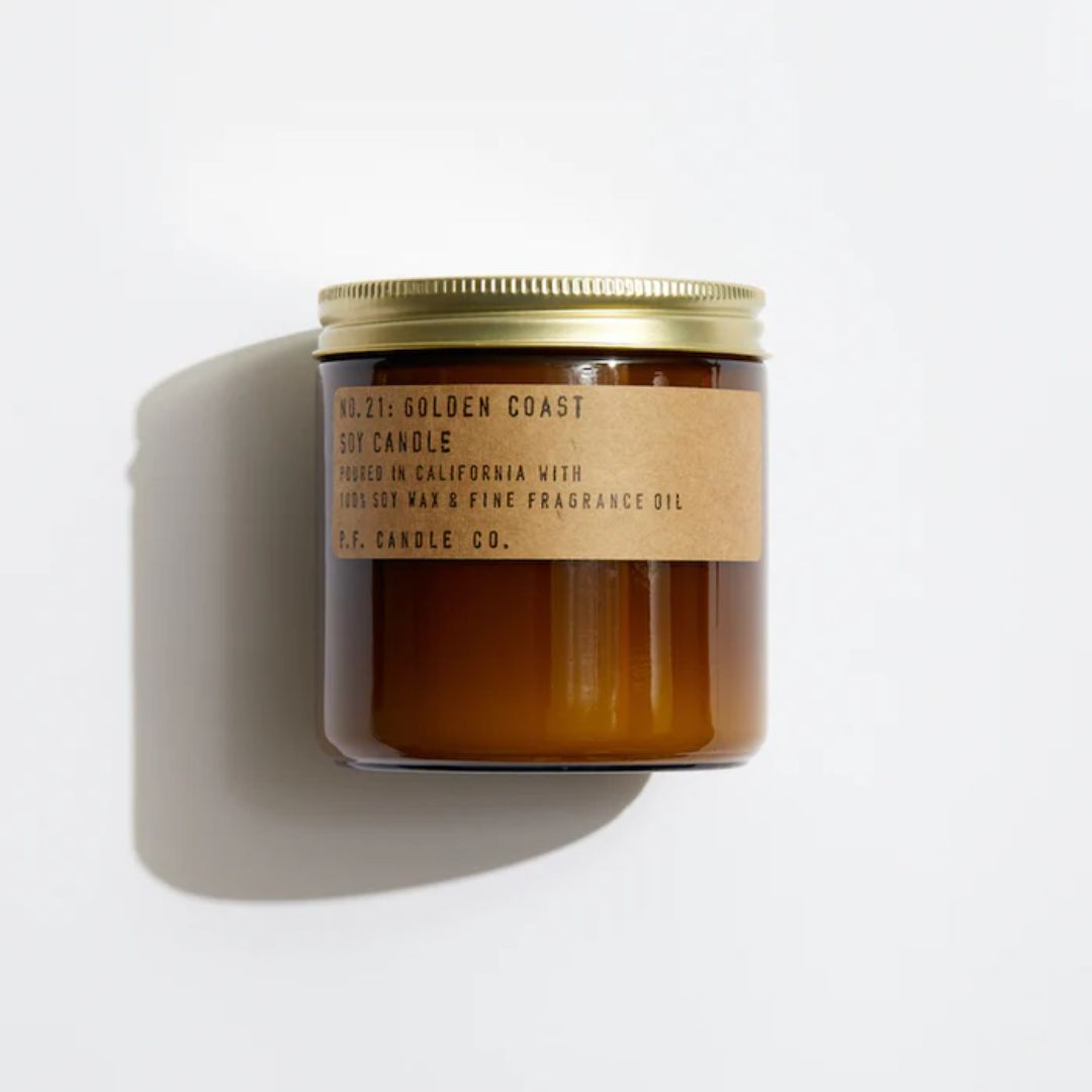 12.5oz Classic Soy Candle - Golden Coast Scent | Handmade Natural Soy Wax Candle for Home, Office, Spa & Romantic Gifts | Long Lasting Fragrance for Relaxation & Aromatherapy