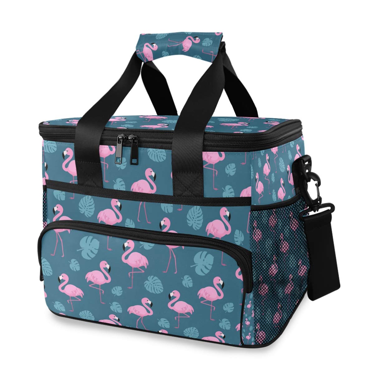 Stylish Flamingo Print Insulated Lunch Box - Reusable Cooler Bag for Picnics, Travel & Camping | Cute Animal Design, Portable & Eco-Friendly | Perfect for Beach Outings, Office Lunches & Outdoor Adventures