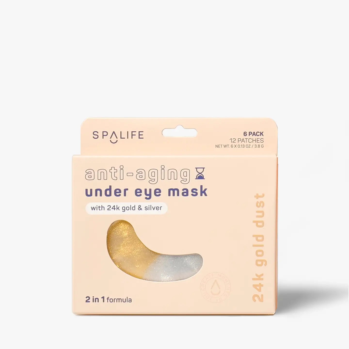 My Spa Life Anti-Aging Under Eye Masks - Hydrating & Wrinkle Reducing Treatment for Dark Circles & Puffiness - Perfect for Nighttime Skincare & Travel Relaxation