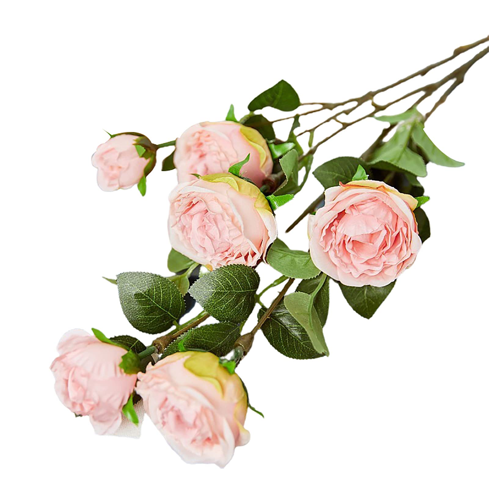 NUZYZ Artificial Fake Roses - 6 Heads Realistic Silk Flowers for Home Decor, Wedding, Party, Birthday, and Event Decoration - No Watering Required, Vivid & Lifelike Simulation Roses