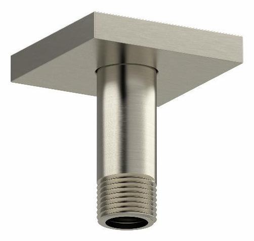 3 Ceiling Mount Shower Arm with Square Escutcheon - Brushed Nickel Finish 519BN RIOBEL - Perfect for Modern Bathroom Renovations and Spa-Like Shower Experiences