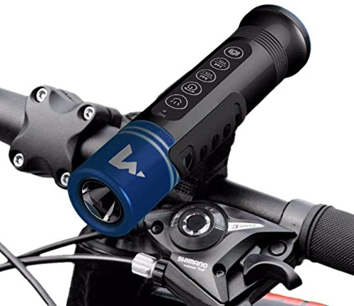 MVMT Wireless Bluetooth Speaker for Bicycle with Mount - Premium Water Resistant Portable Speaker with Flashlight, Outdoor Sports, Cycling, Camping, Hiking, Beach (Navy)