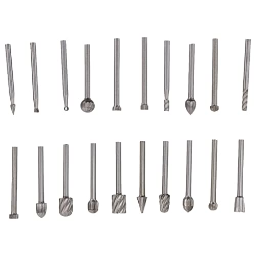 High-Speed Steel (HSS) Burr Set - Durable Wood Carving Drill Bits for Plastic, Metal & Woodworking - Wear Resistant & High Efficiency Rotary Tools for DIY Projects & Professional Use