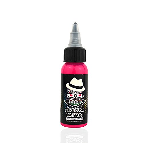 OPHIR Temporary Tattoo Ink - 30ML Airbrush Body Art Pigment for Professional Tattoo Artists | Vibrant Pink Body Paint for Airbrushing, Costume Parties & Festival Makeup | Long-Lasting, Non-Toxic & Skin-Safe