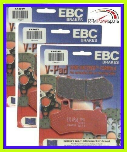 EBC 2 Sets Front + 1 Rear Brake Pads for Harley FLHX Street Glide 2008-2017 (3 Sets) - High Performance Motorcycle Brake Pads for Smooth Stopping & Enhanced Safety on Cruiser Bikes