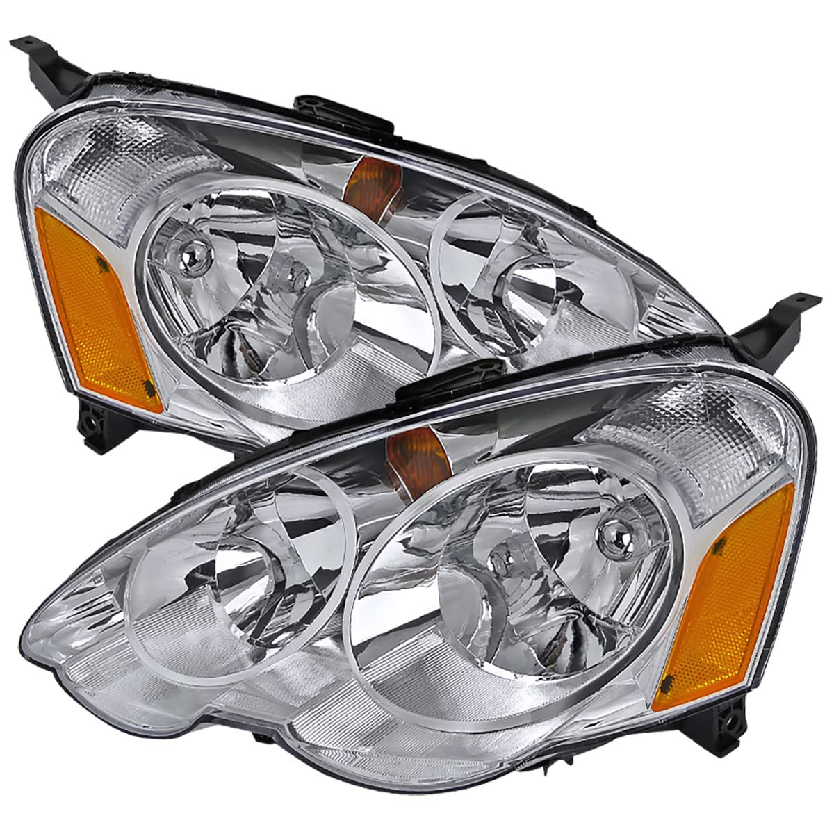 2002-2004 JDM Replacement Clear Headlights & Driving Lamps Set (Left+Right) - Perfect for Night Driving & Car Restoration Projects