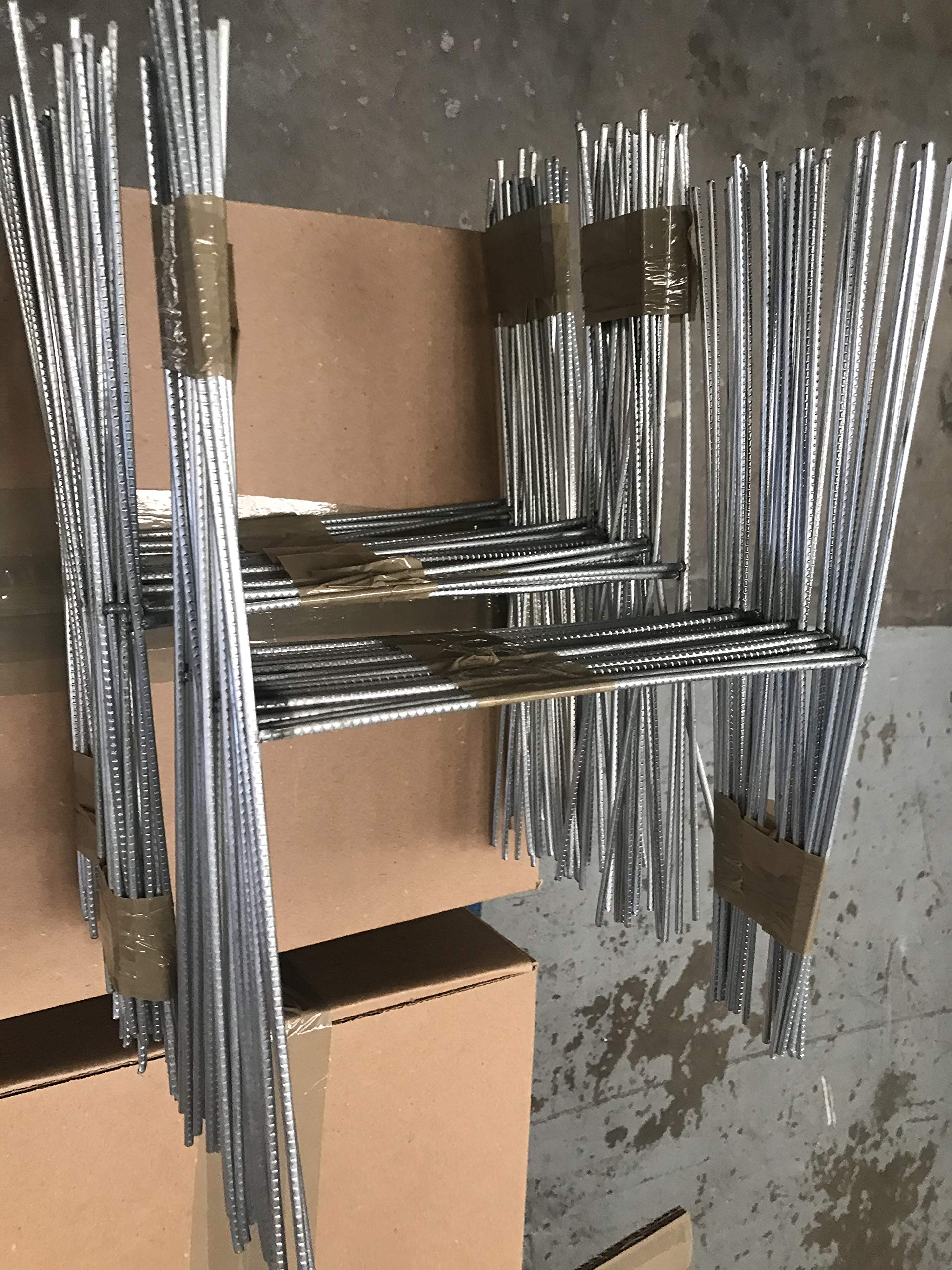 200 Pack 12x9 Inch Galvanized Metal Yard Sign Stakes - 9 Gauge Wire Stakes for 4mm/5mm Corrugated Sign Boards | Durable Outdoor Advertising, Political Campaigns, Real Estate Signs | Same Day Shipping (Pkg200Stake12'')