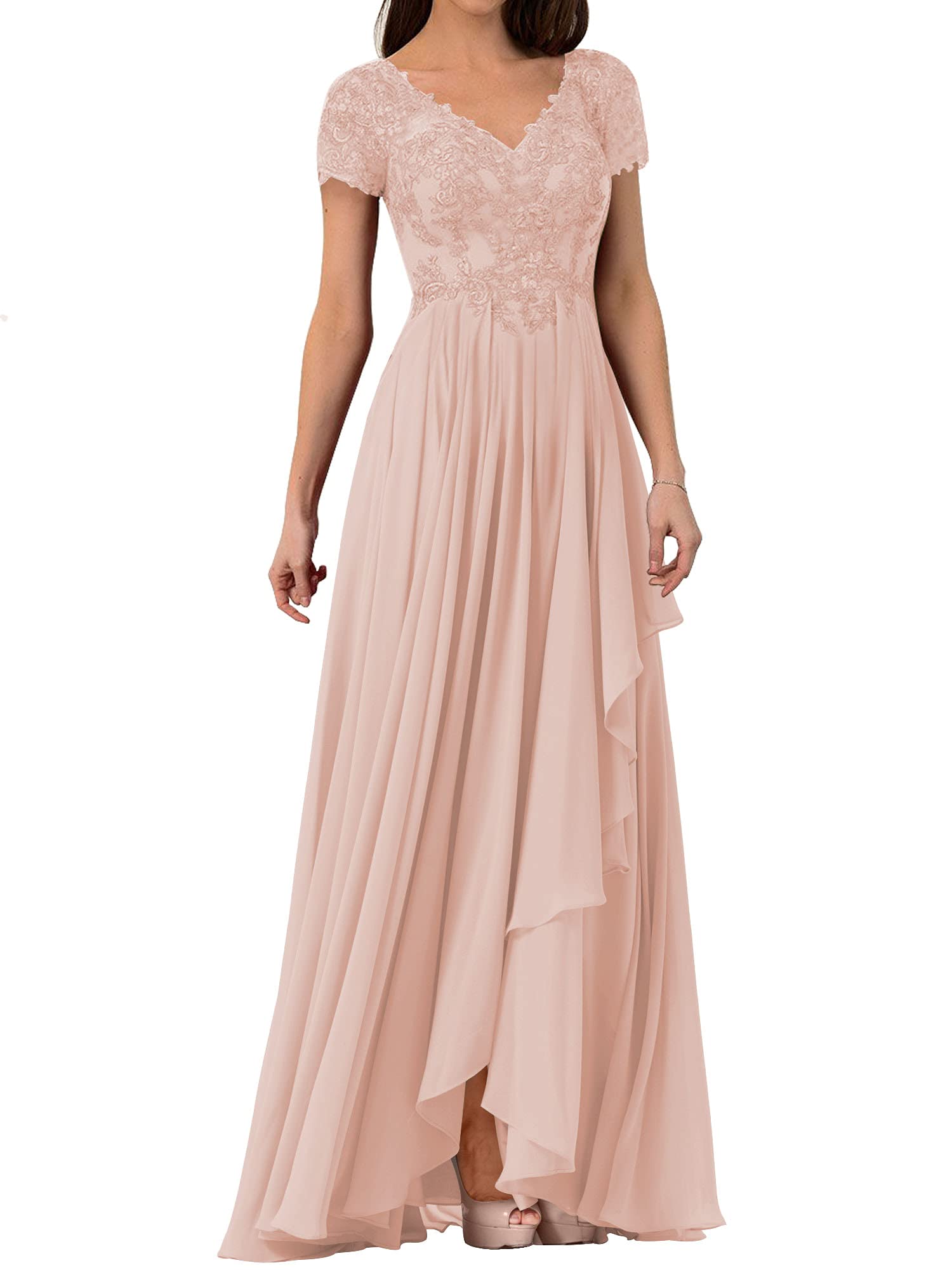 Elegant Mother of The Bride Dresses - Lace Formal Evening Gowns for Women, Long Sleeve Chiffon Wedding Guest Dresses | Perfect for Weddings, Parties & Special Occasions