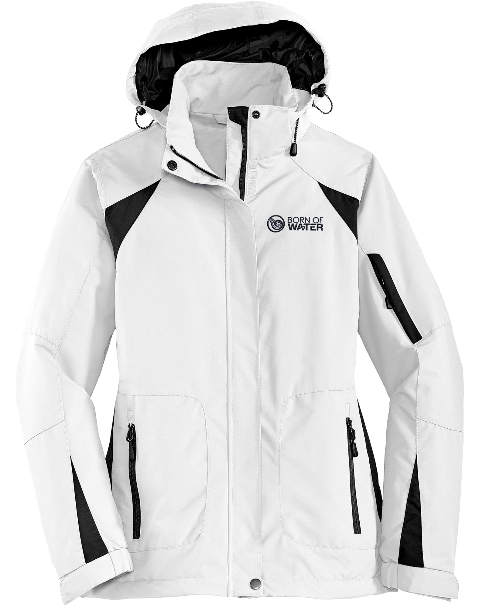 Women's Waterproof Jacket - White Windproof Raincoat for Outdoor Hiking, Camping & Commuting | Foul Weather Gear