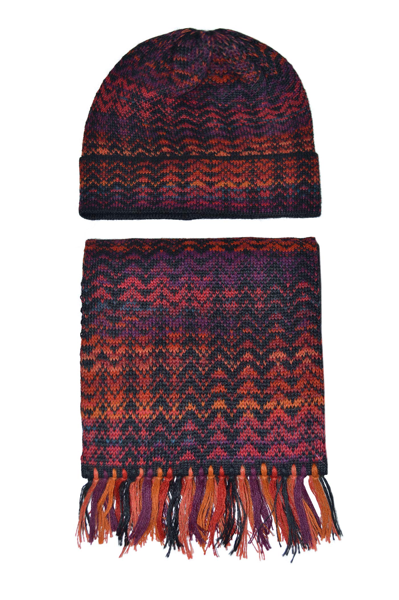 Women's Alpaca Wool Hat and Scarf Set - Warm Winter Knit Noelle Beanie & Infinity Scarf - Cozy Accessories for Snowboarding, Skiing & Outdoor Activities