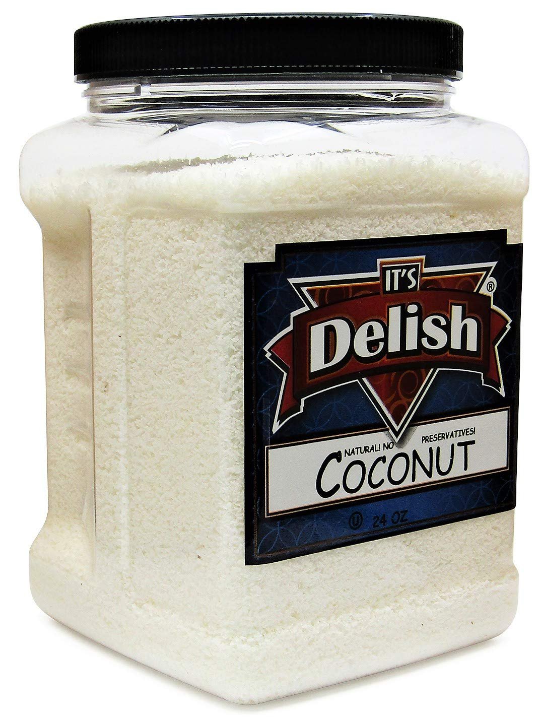 Organic Macaroon Ground Coconut 24 Oz (1.5 LB) - Premium Shredded Coconut for Baking, Smoothies & Desserts - Jumbo Resealable Container - Perfect for Macaroons, Granola & Healthy Snacks