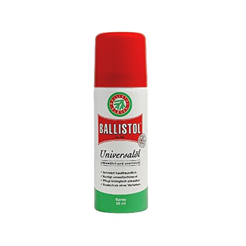Ballistol 2145.0 Universal Oil Spray 50ml - Multi-Purpose Lubricant for Guns, Tools & Leather Care | Perfect for Hunting, Home Maintenance & Outdoor Equipment Protection