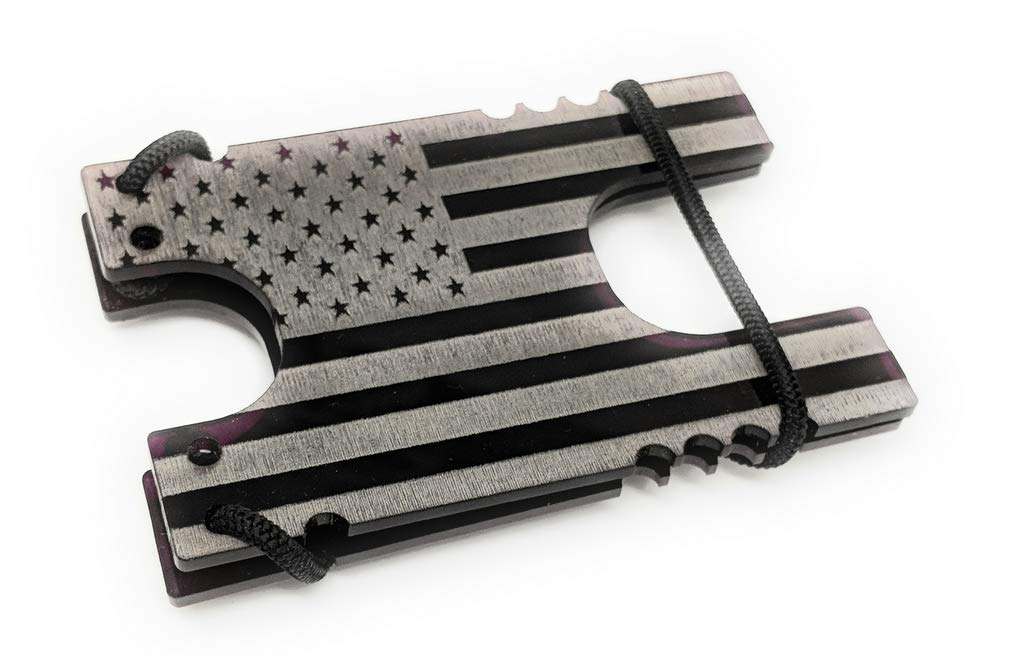 Tactical Shock Wallet - RFID Blocking Slim Wallet with American Flag Design | Perfect for Everyday Carry (EDC), Travel & Outdoor Adventures