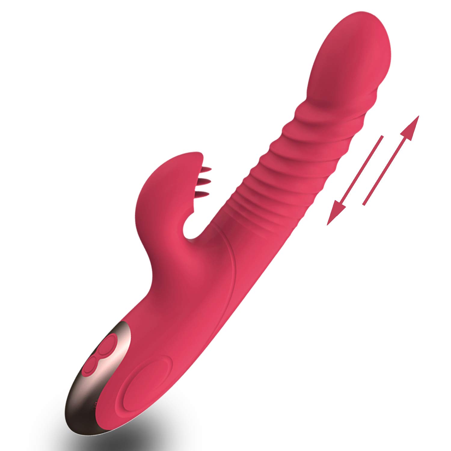 Rabbit Vibrator Thrusting Dildo - 8 Vibration & 7 Thrust Modes with Licking Function - G Spot & Clitoral Stimulator for Women - 9 Inch Adult Sex Toy for Solo & Couple Pleasure - Perfect for Romantic Nights & Spicing Up Your Relationship