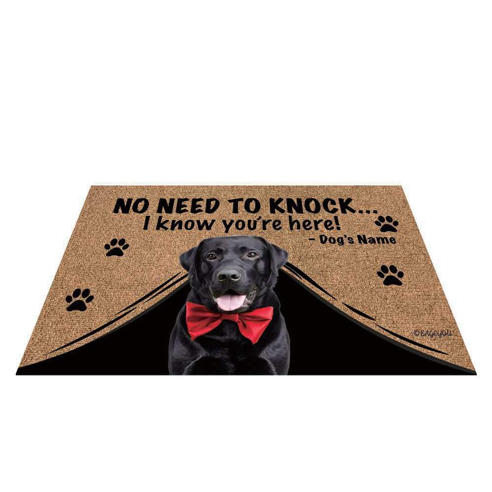 Personalized Dog Name Doormat - Custom Labrador Welcome Mat for Pet Lovers, 35.4 x 23.6 Inch Non-Slip Outdoor Entry Rug - Perfect for Front Door, Porch & Housewarming Gifts