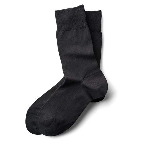 Premium Cotton Dress Socks for Men - Soft & Breathable Charcoal Gray Formal Socks - Perfect for Business, Office & Wedding Attire