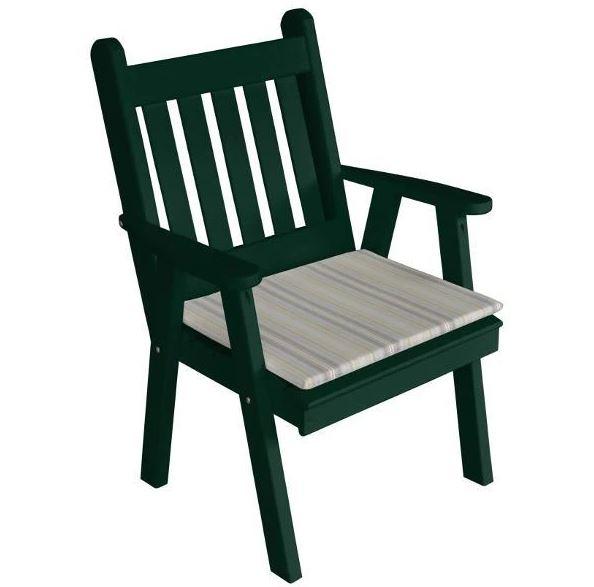 Handcrafted Yellow Pine Traditional English Chair - Solid Wood Dining Chair for Kitchen, Living Room & Office | A & L Furniture