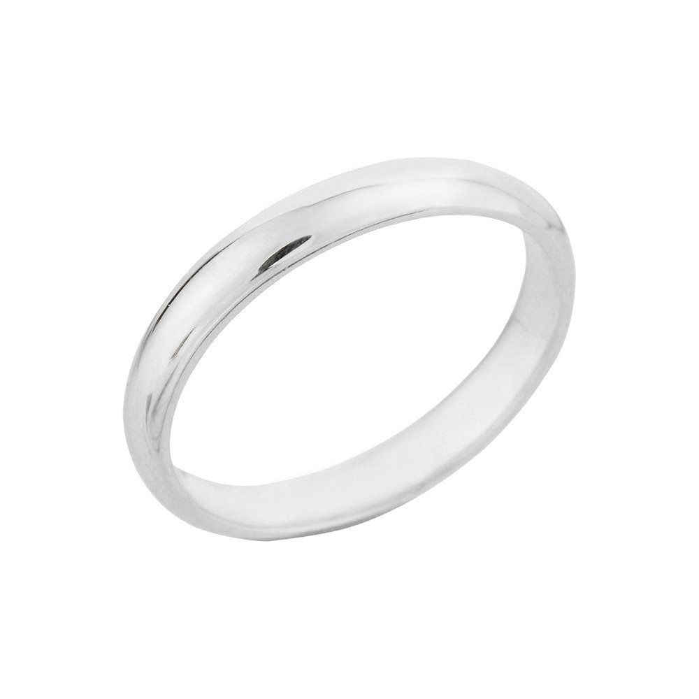 10K White Gold Comfort-Fit Wedding Band for Women - Dainty 3mm Classic Ring for Brides, Anniversaries & Everyday Elegance