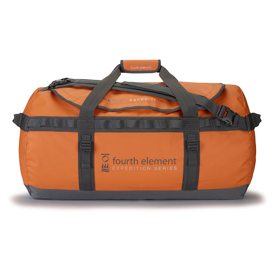 Fourth Element Expedition Series Duffel Bag - Waterproof Travel Duffel with Shoulder Strap - Perfect for Camping, Hiking & Outdoor Adventures (Orange)