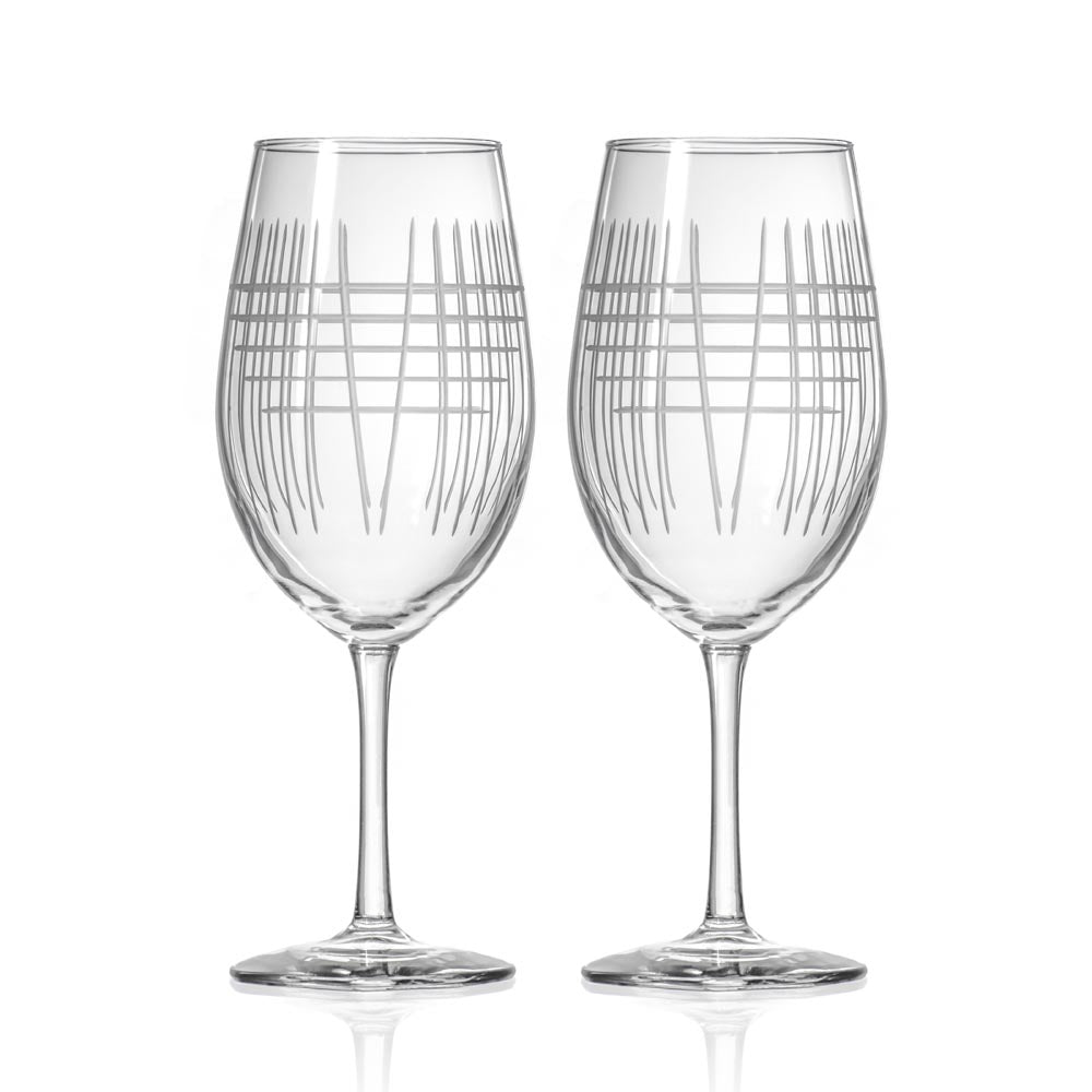 Premium Matchstick 18oz All-Purpose Wine Glasses - Set of 2 | Elegant Stemware for Red, White & Sparkling Wines | Perfect for Dinner Parties, Weddings & Romantic Evenings