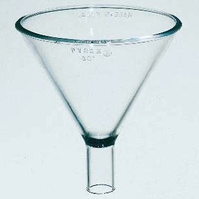 Premium Glass Funnel with Short Stem - 125mm (1 Pack) - Ideal for Kitchen, Lab, and DIY Projects
