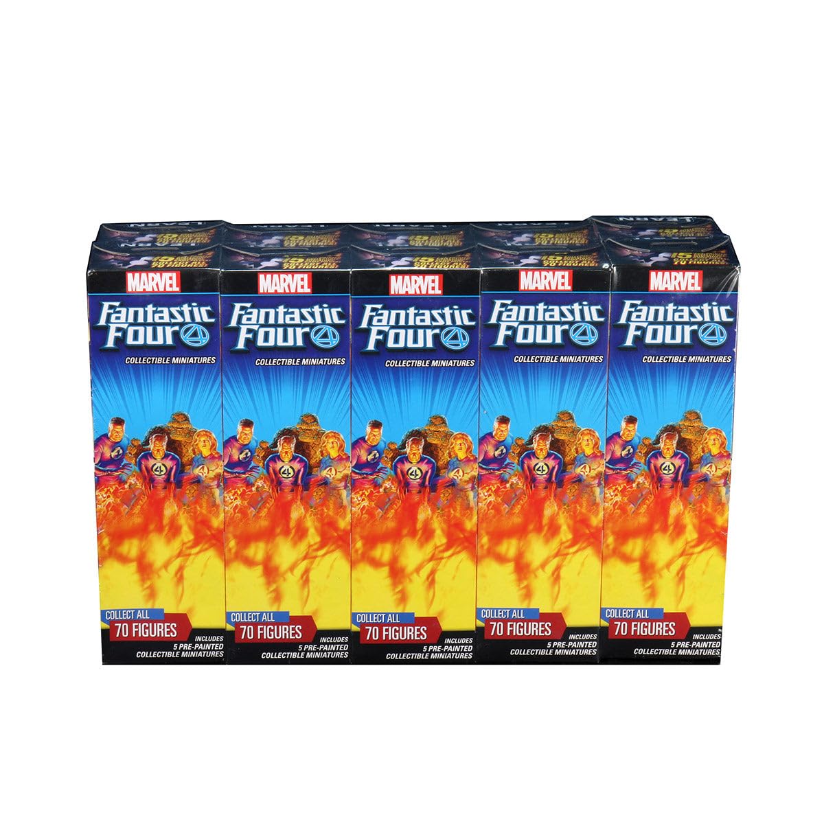 Marvel HeroClix Fantastic Four Booster Brick - 10-Pack Collectible Miniatures Game for Tabletop Battles & Superhero Strategy Gaming