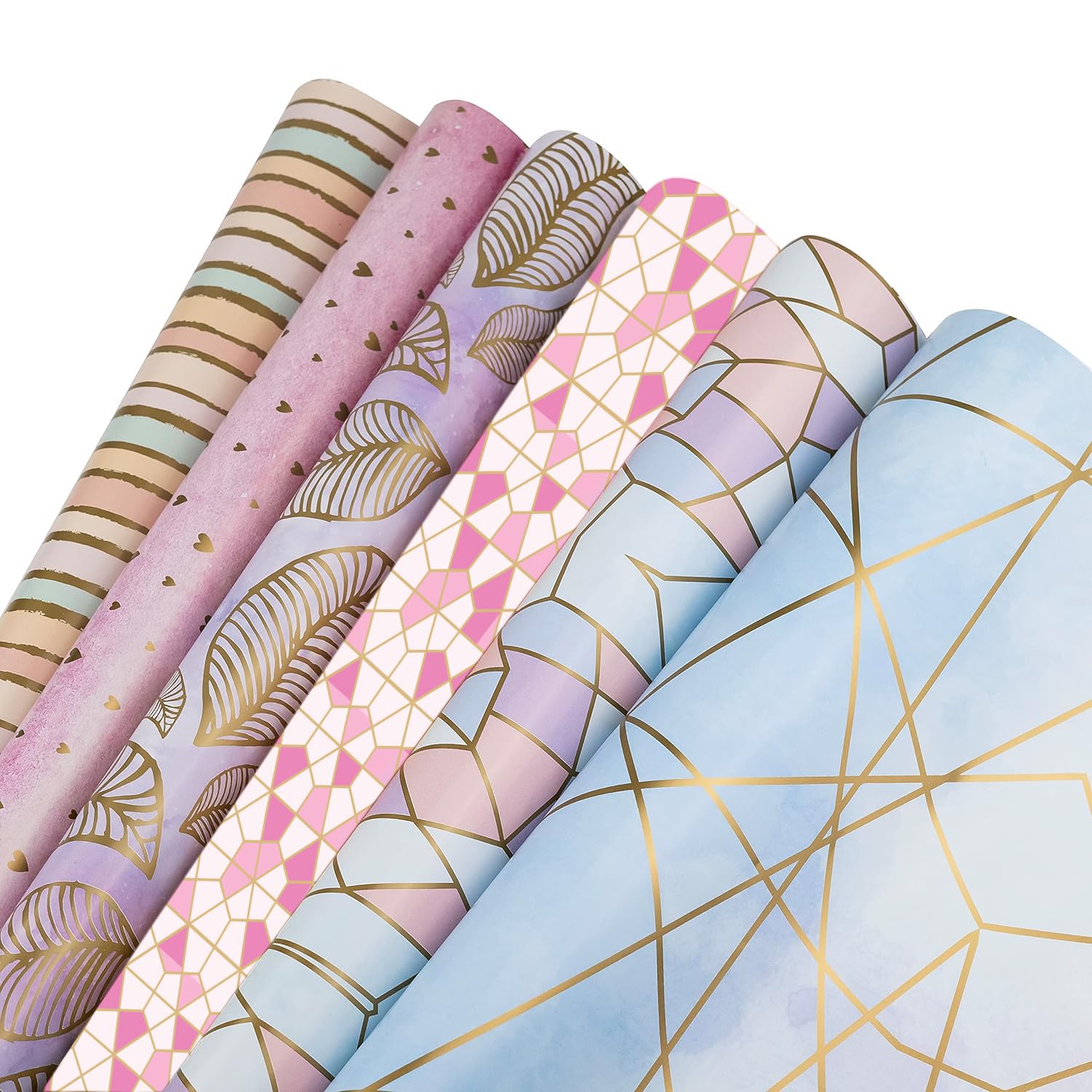 AccuPrints 12-Pack Premium Gift Wrapping Paper Sheets - Elegant Mix & Multicolor Designs for Birthday, Christmas & Holiday Presents - High-Quality Gift Wrap Rolls for All Occasions