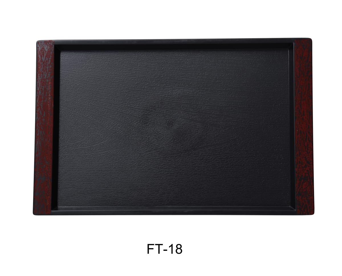 Yanco FT-18 17x12 Inch Serving Tray with Color Handle - Perfect for Dining, Entertaining, and Buffet Serving