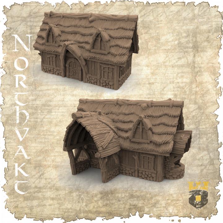 Viking Blacksmith Shop - Medieval Timber Building for Tabletop RPGs & Dioramas | Perfect for Dungeons & Dragons, Warhammer, and Fantasy Wargaming Scenes