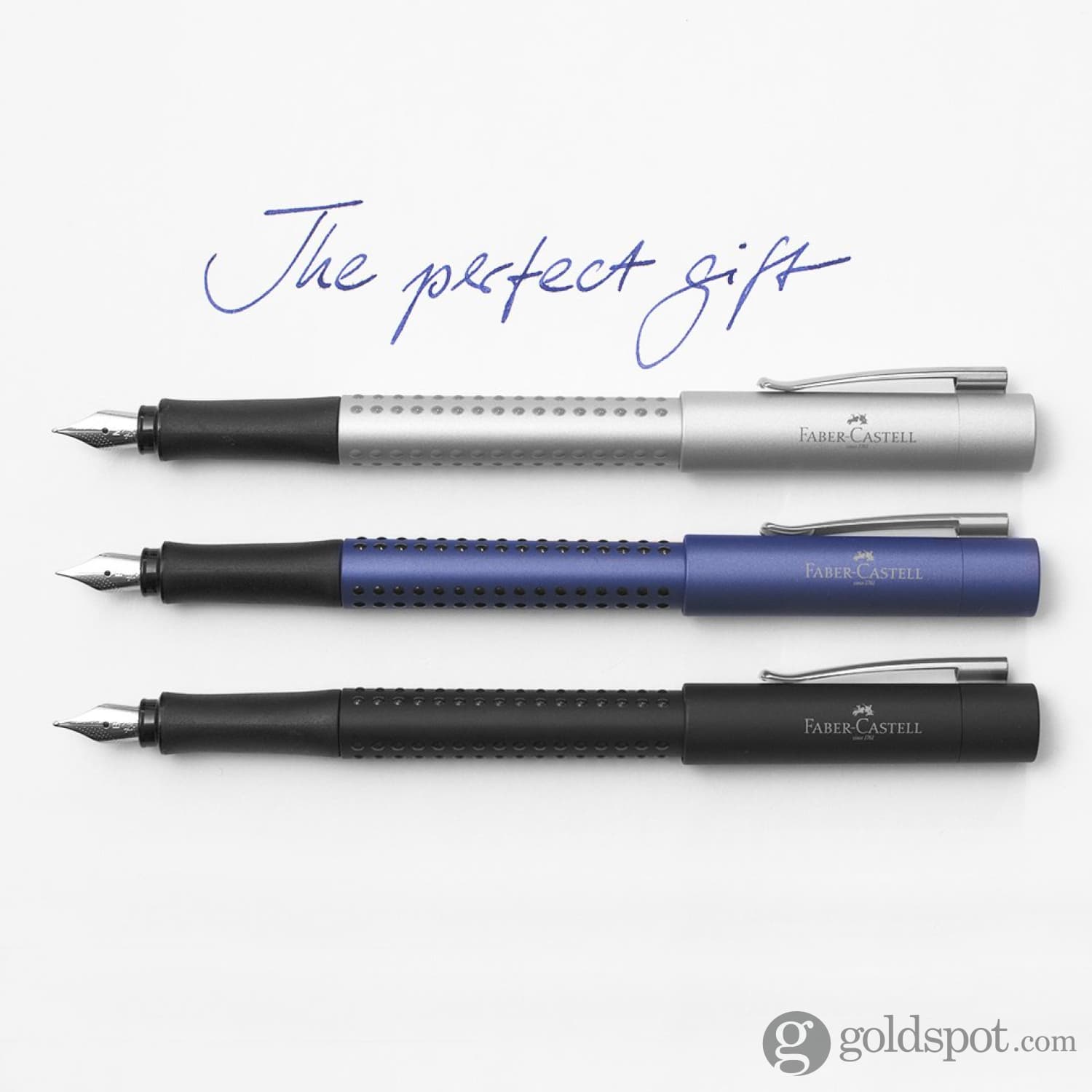 Faber-Castell Grip 2011 Silver Fountain Pen - Premium Writing Instrument for Professionals, Students & Gift Giving