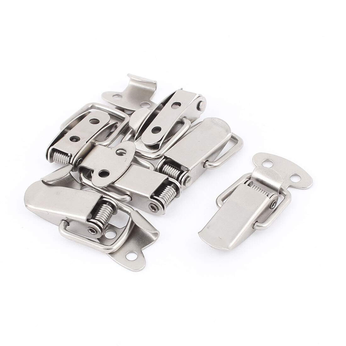 6-Pack Spring Loaded Metal Suitcase Latches - Heavy Duty Toggle Hasp Locks for Tool Boxes, Chests & Cabinets - Silver Hardware for Home Improvement & DIY Projects (Perfect for Storage Containers, Travel Luggage & Workshop Organization)