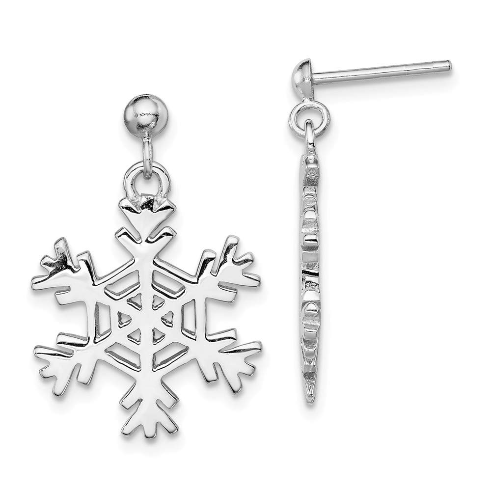 Sterling Silver Snowflake Earrings and Pendant Set - Elegant Winter Jewelry Gift for Women | Perfect for Christmas, Holidays & Special Occasions